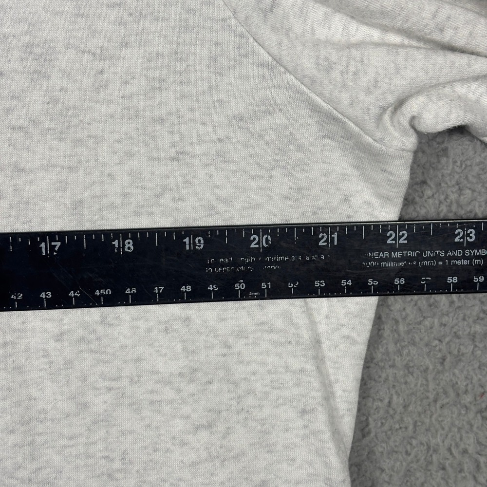 Nike Hoodie Womens L Grey Gold Glitter Logo Pullover‎ Sportswear Fleece Pocket - Picture 6 of 8